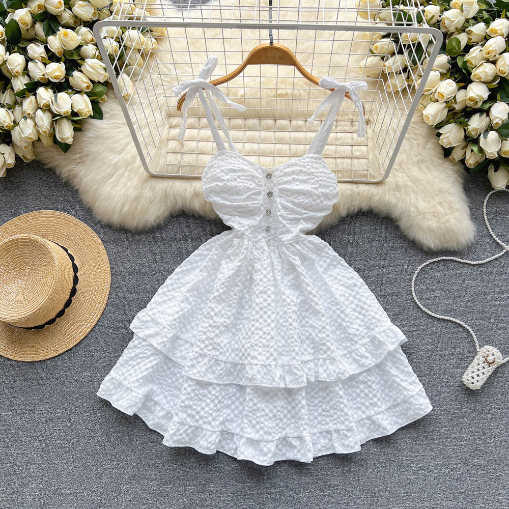 Cute Spaghetti Short Dress AP00015