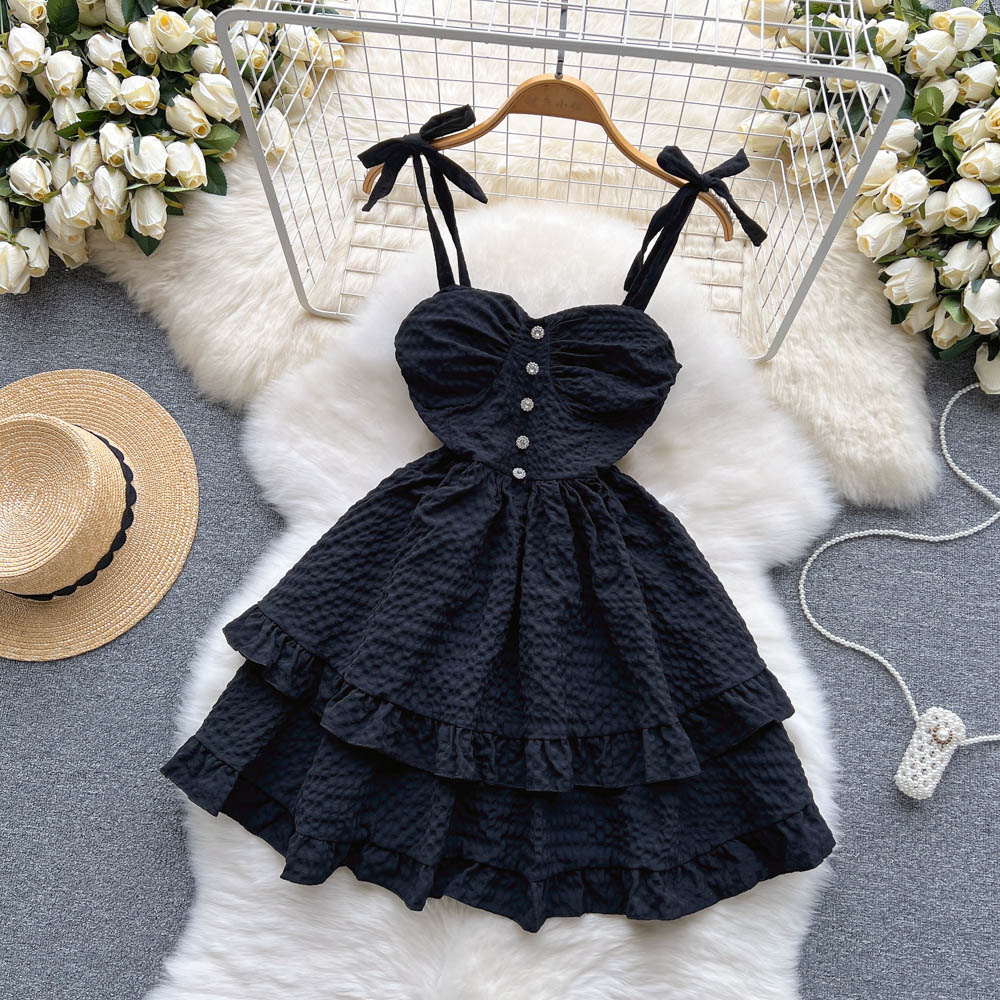 Cute Spaghetti Short Dress AP00015