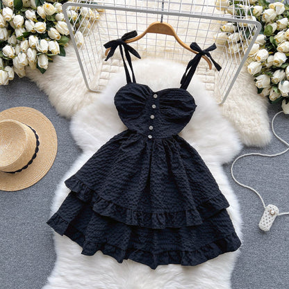 Cute Spaghetti Short Dress AP00015