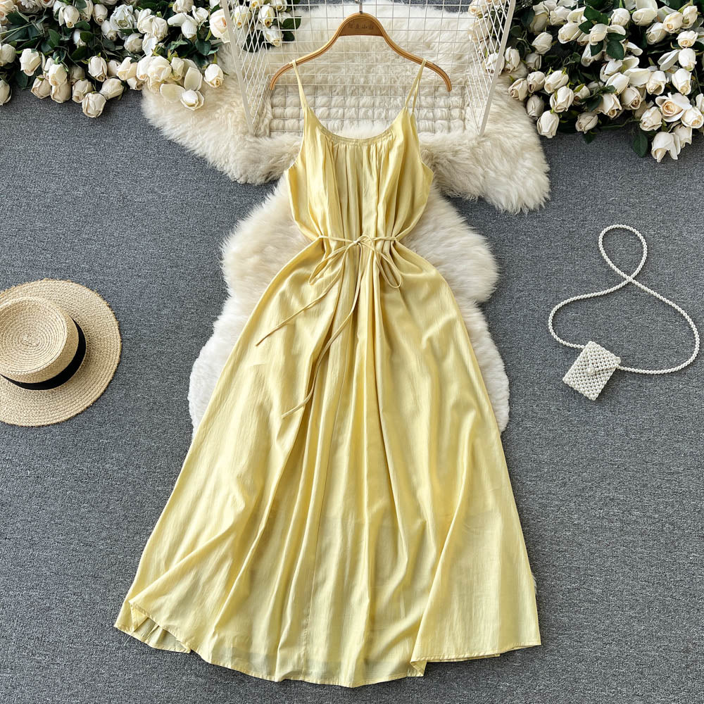 Yellow A-line Short Dress Fashion Dress AP0007