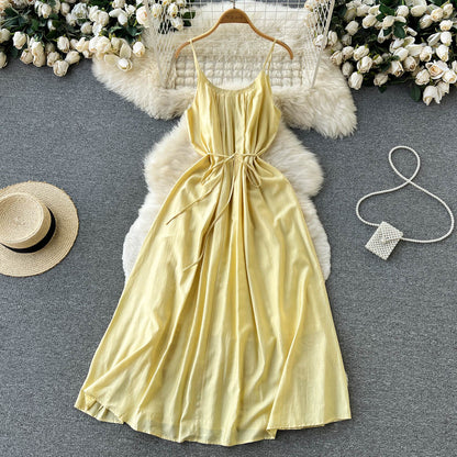 Yellow A-line Short Dress Fashion Dress AP0007