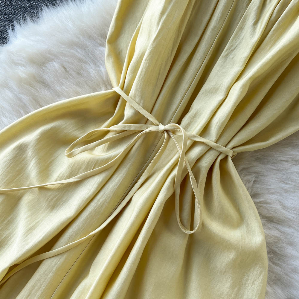 Yellow A-line Short Dress Fashion Dress AP0007