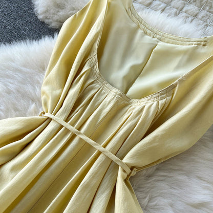 Yellow A-line Short Dress Fashion Dress AP0007