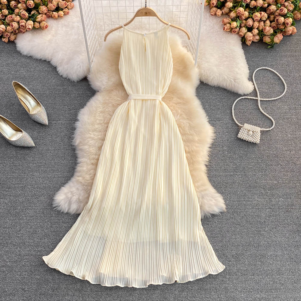 Champagne Chiffon A-line Dress Fashion Dress AP0001