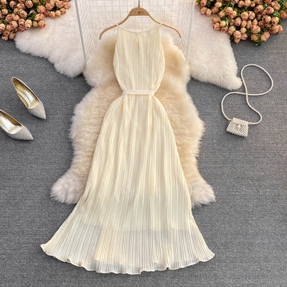 Champagne Chiffon A-line Dress Fashion Dress AP0001