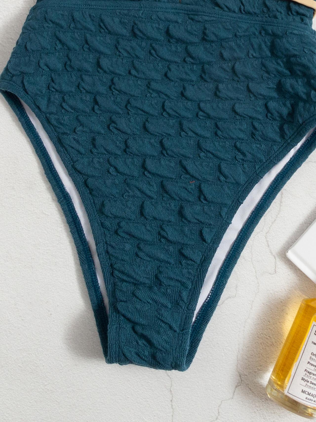 One-piece Bikini Outer Single Swimsuit European And American One-piece Women's Swimsuit Solid Color Strapping Sexy Bikini AP00054