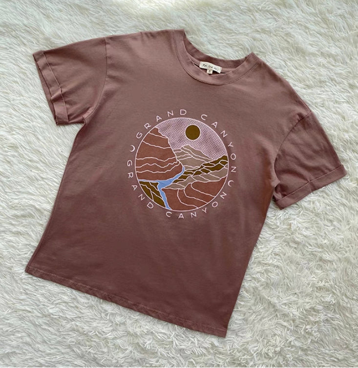 Street, Retro, Brick Red Letter Pattern Printed Short-sleeved T-shirt, Summer Loose Top AP00026