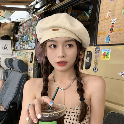 New Fashion Spring And Autumn Twill Breathable Beret Women Trend Cap AP000224