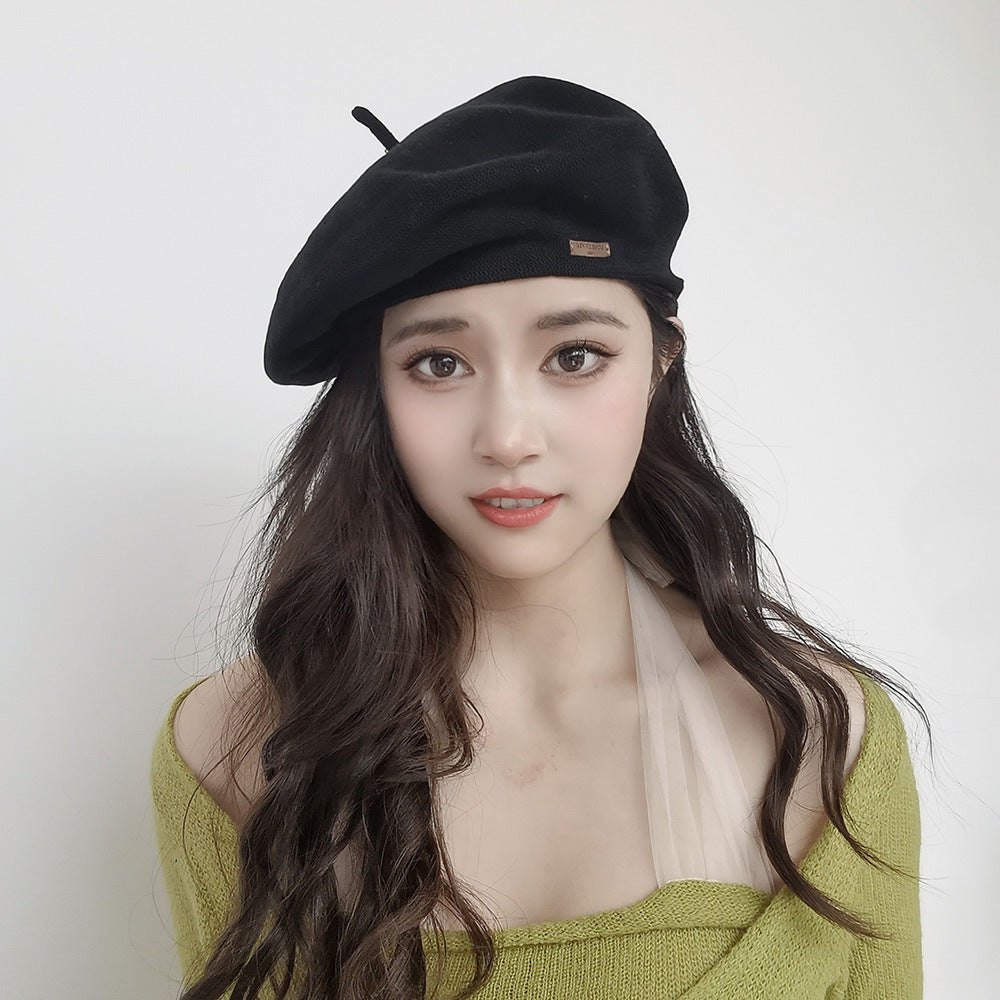 New Fashion Spring And Autumn Twill Breathable Beret Women Trend Cap AP000224