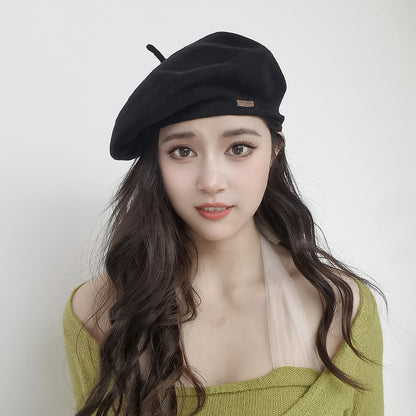 New Fashion Spring And Autumn Twill Breathable Beret Women Trend Cap AP000224