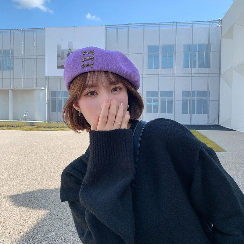 Women Beret Four Seasons Breathable Beanie Hat Cap Vintage Elegant Lady French Beret Fashion Casual Sweet Female Beret Hat AP00230