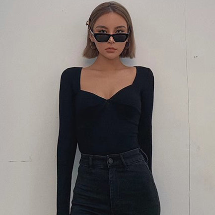 Women's Wrap V Neck Ribbed Tank Tops Fitted Shirt AP00032