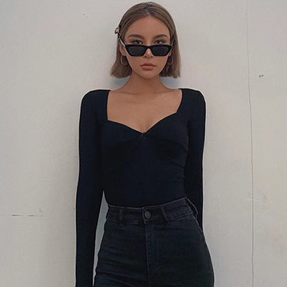 Women's Wrap V Neck Ribbed Tank Tops Fitted Shirt AP00032