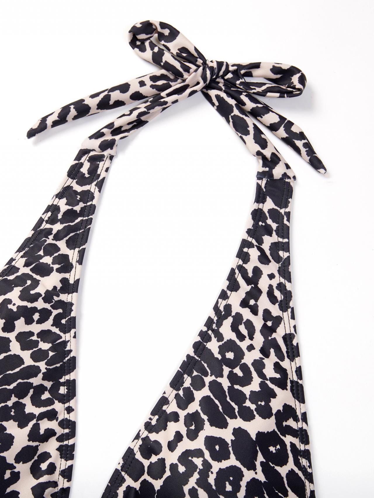 Cute Leopard One Piece Bikini Swimwear Bathsuit Bikini AP00052