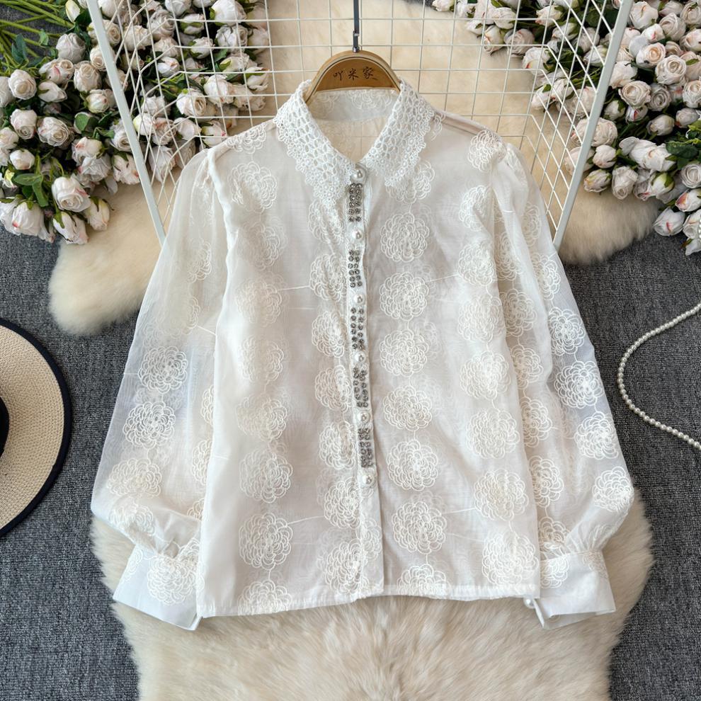 Long Sleeved Cardigan Jacquard Embroidered Shirt AP000164